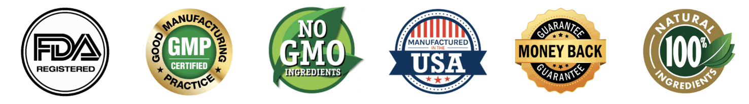 GutSave FDA registered GMP certified non-GMO trust badges